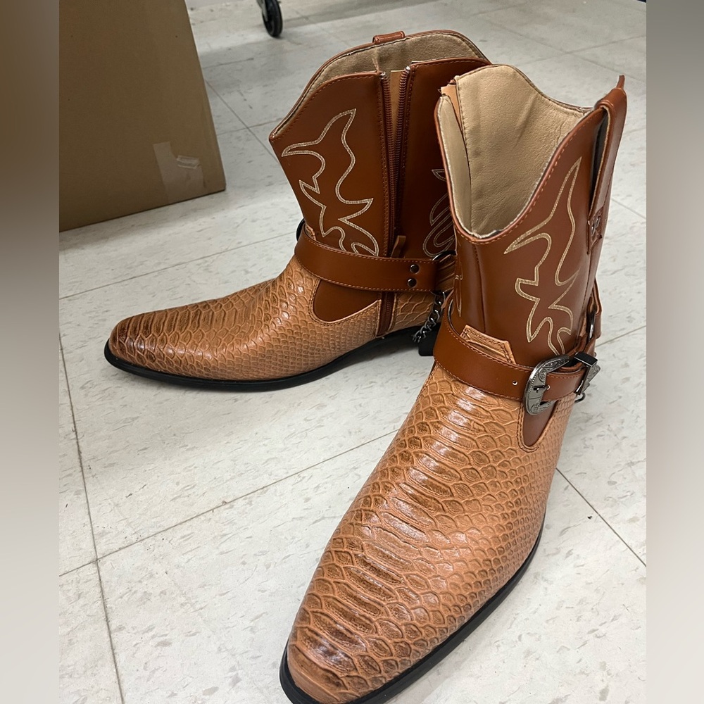 ALBERTO FELLINI MIDI MENS COWBOY BOOTS • SIZE 13 • WORN ONCE